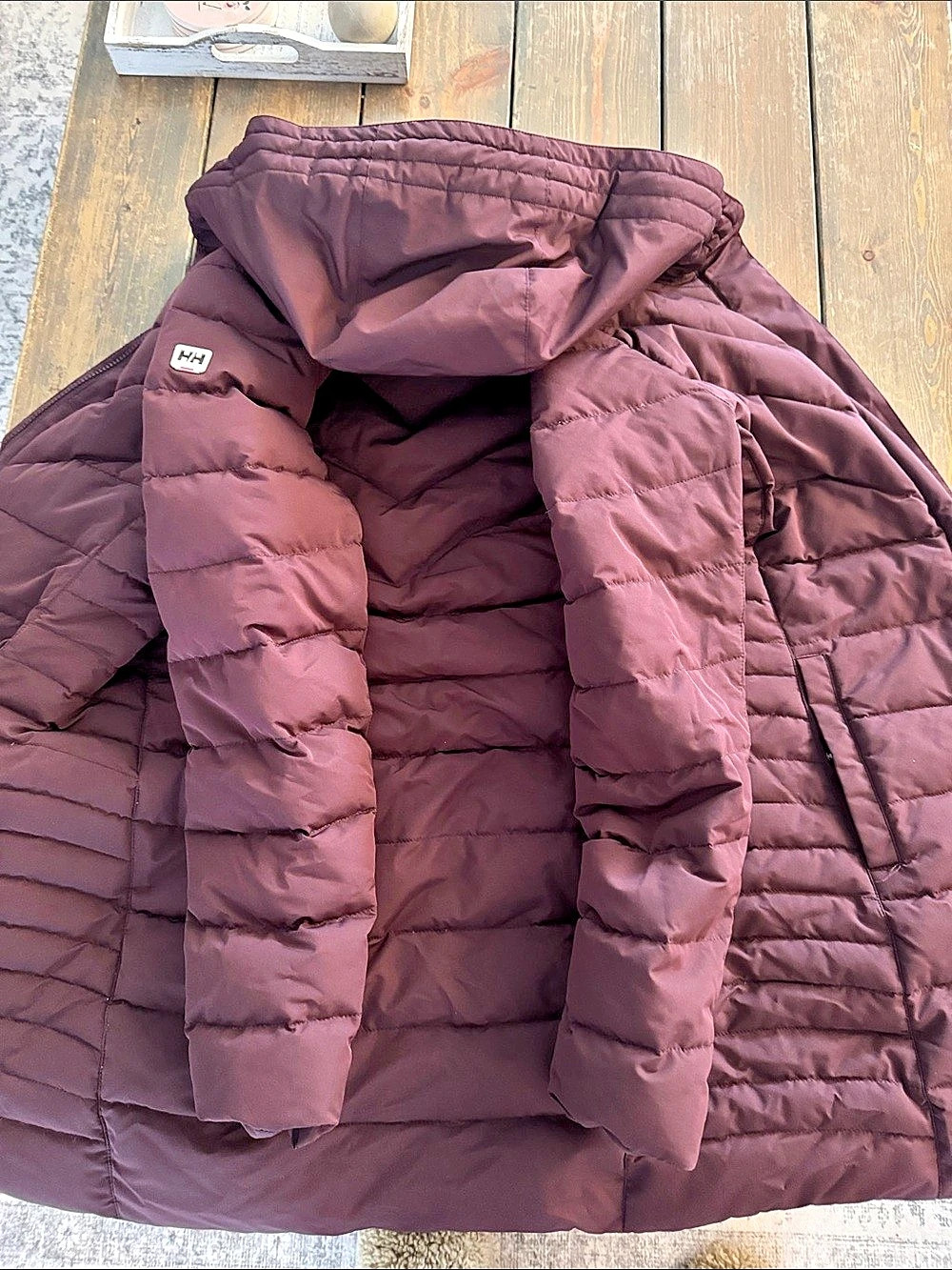 Helly Hansen Women's Adore Puffy Parka Adore Puffy Parka Hooded Coat maroon - Picture 5 of 5